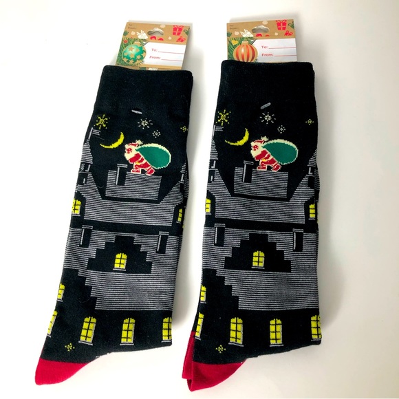 2 Pair K. BELL Men’s Christmas Socks Size 10-13 NWT - Picture 1 of 8